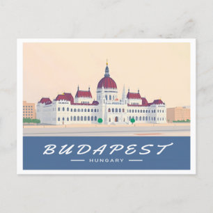 Budapest Ungerns parlament Byggnad Travel Vykort