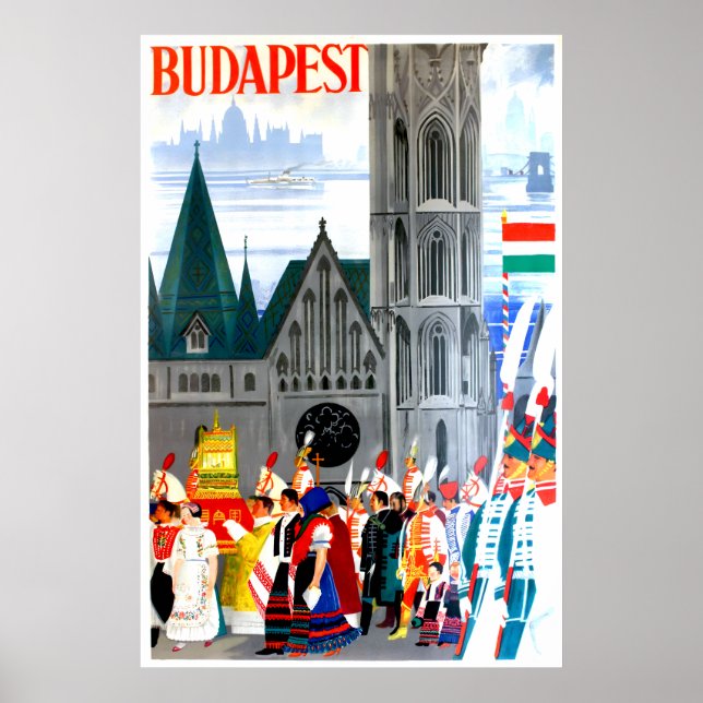 Budapest, Ungerns reseaffisch Poster (Framsidan)
