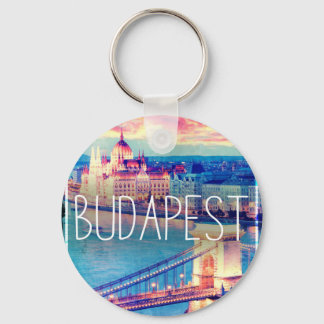 Budapest, vintage affisch nyckelring