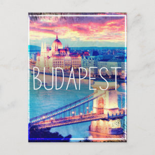 Budapest, vintage affisch vykort