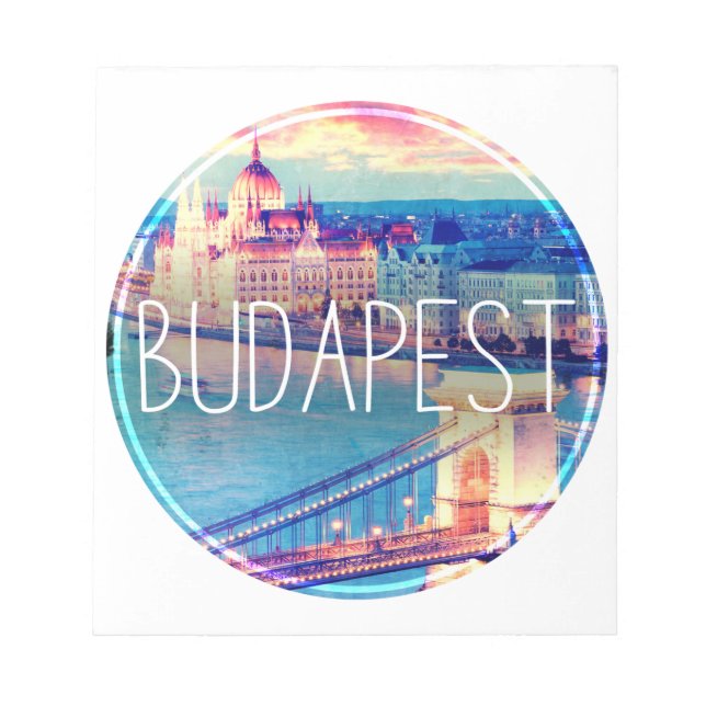 Budapest-vintage, cirkel anteckningsblock (Framsida)