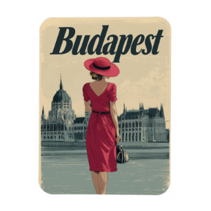 Budapest vintage mode magnet