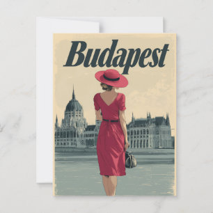 Budapest vintage mode vykort