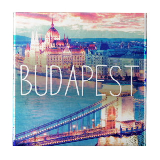 Budapest, vintage poster kakelplatta