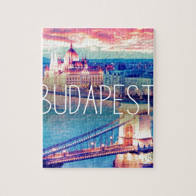 Budapest - vintage-poster pussel (Vertikal)