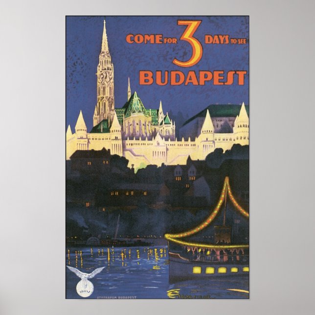 Budapest Vintage resor Poster (Framsidan)