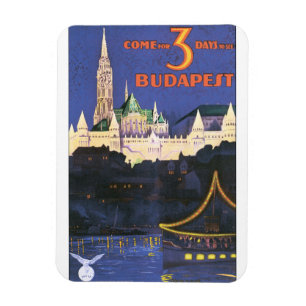 Budapest vintage resoraffisch magnet