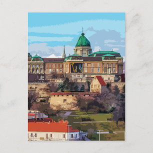 Budapests historiska Castle Architecture Ungern Vykort