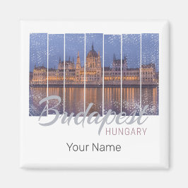 Budapests parlament Ungern Vintage Panorama Magnet