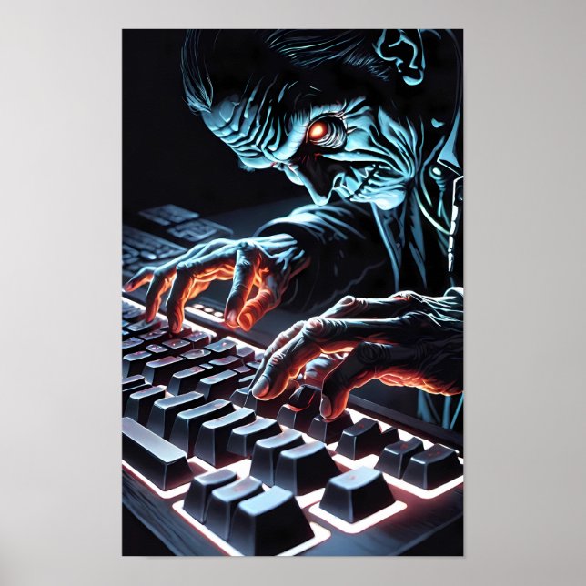 Budbärare från de Odöda - Ken Gage Skräckkonst Poster (Framsidan)