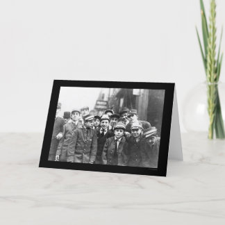 Budbärarepojkestrejka i NYC 1916 Kort