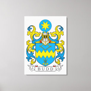 Budd Family Crest Canvastryck