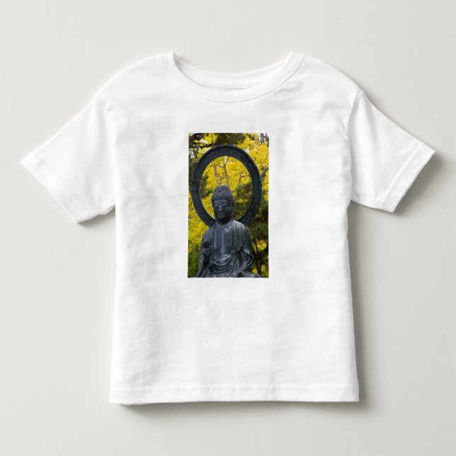 Budda Statue i de japanska trädgårdarna Golden T-shirt (Framsida)