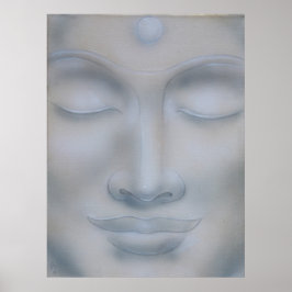 buddah ansikte meditation poster