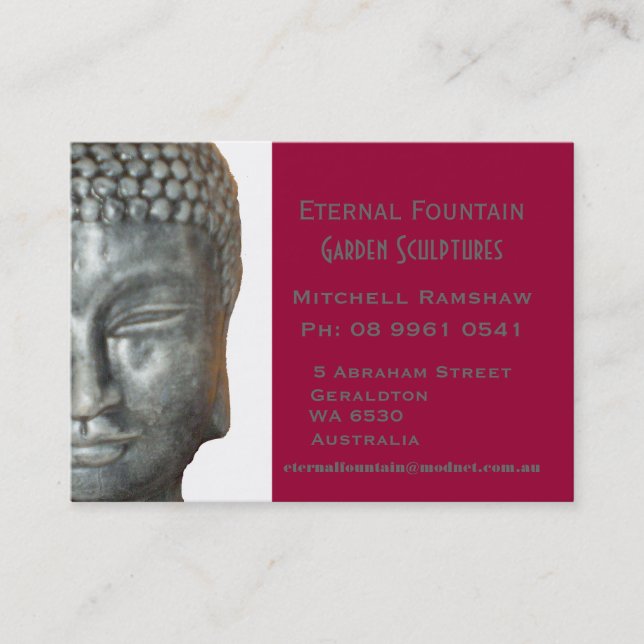 Buddah Head visitkort (Framsida)