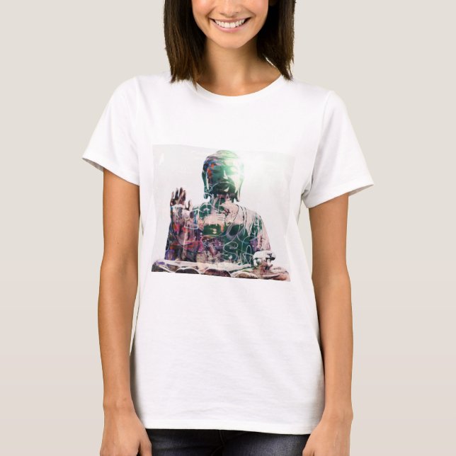 Buddah på muren t shirt (Framsida)