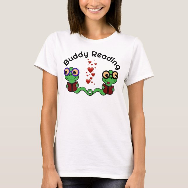 Budddy Reading Bookworms T Shirt (Framsida)