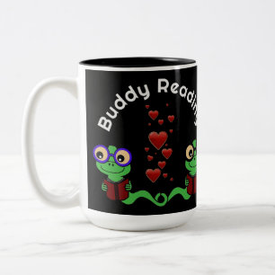 Budddy Reading Bookworms Två-Tonad Mugg