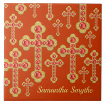 Budded Kor med 12 Faux Garnets -