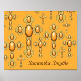 Budded Kor med 6 Faux Sardonyx - Poster