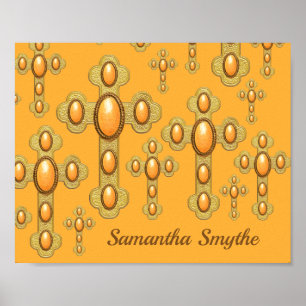 Budded Kor med 6 Faux Sardonyx - Poster