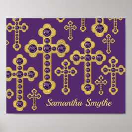 Budded Kor med tolv Faux Amethysts - Poster