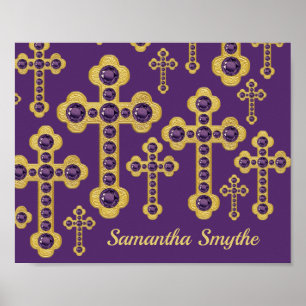 Budded Kor med tolv Faux Amethysts - Poster