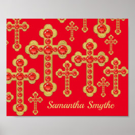 Budded Kor med tolv Faux Rubies - Poster
