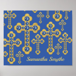 Budded Kor med tolv Faux Sapphires - Poster