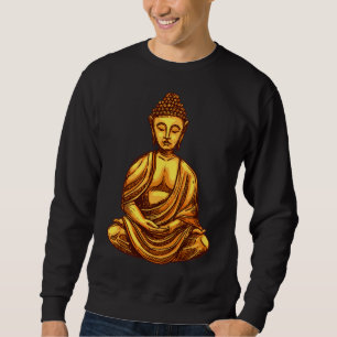 Buddha 5 Buddha Statue Buddha Wall Buddha Painting Lång Ärmad Tröja