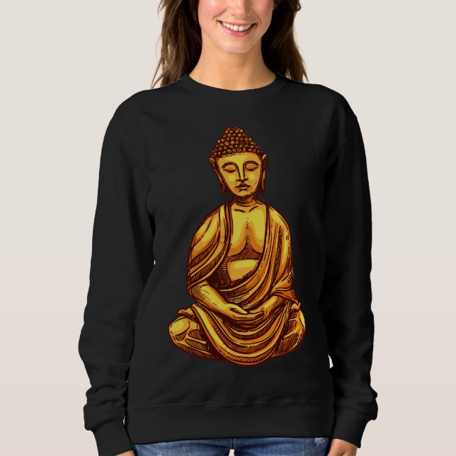 Buddha 5 Buddha Statue Buddha Wall Buddha Painting T Shirt (Framsida)