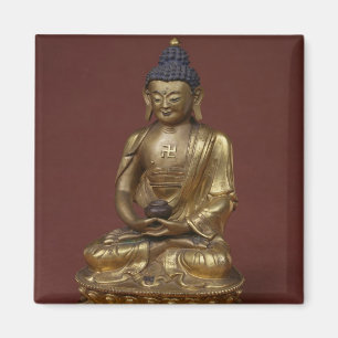 Buddha Amitayus som placeras i meditation Magnet