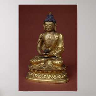 Buddha Amitayus som sitter i meditation Poster