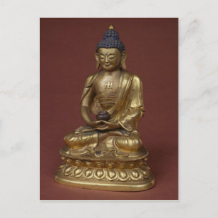 Buddha Amitayus som sitter i meditation Vykort
