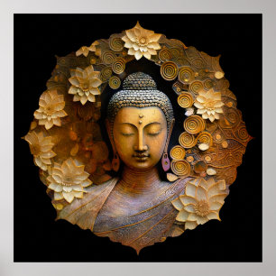 Buddha, Andlig Meditation Poster