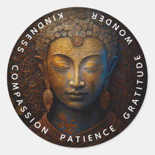 Buddha, Andlig Meditation Runt Klistermärke