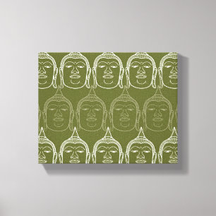Buddha Andlig Modern Zen Wrapped Canvas