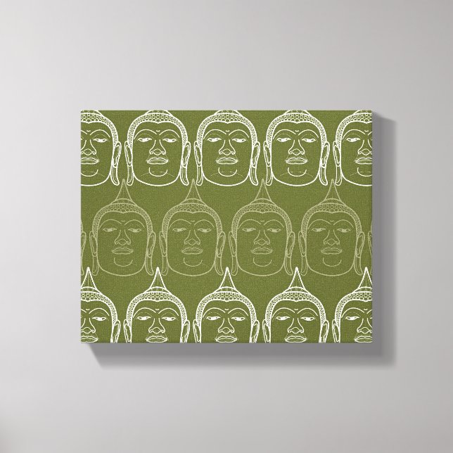 Buddha Andlig Modern Zen Wrapped Canvas (Framsida)