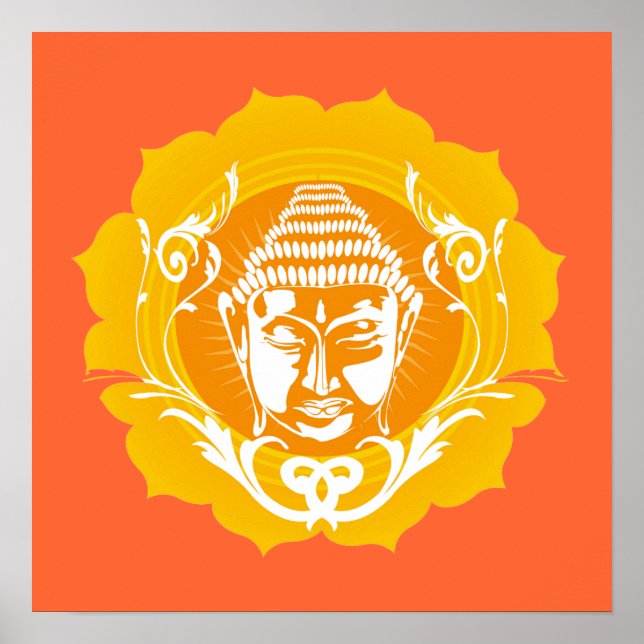 Buddha Ansikte Art Poster (Framsidan)