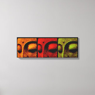 Buddha Ansikte Triptych Art Canvas
