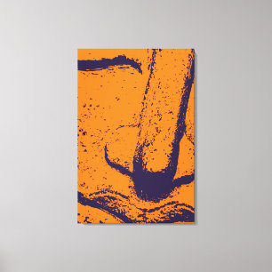 Buddha Ansikte Zen Harmony Buddhaur Orange Canvastryck