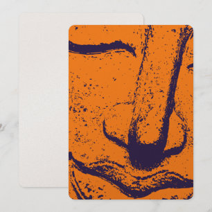 Buddha Ansikte Zen Harmony Buddhaur Orange Inbjudningar