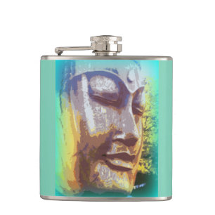 Buddha ansiktegrönt fickplunta