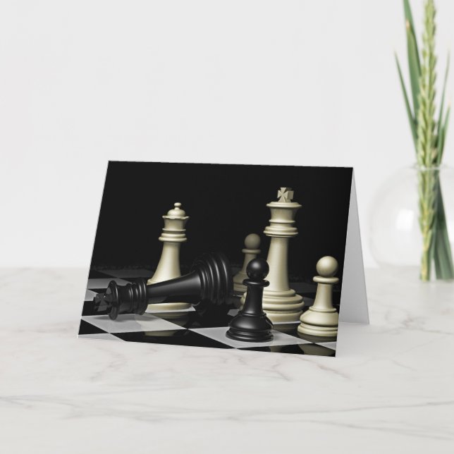 Buddha-anteckningskort för chess Board-spel Kort (Framsida)