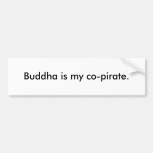 Buddha är min co-pirate. bildekal