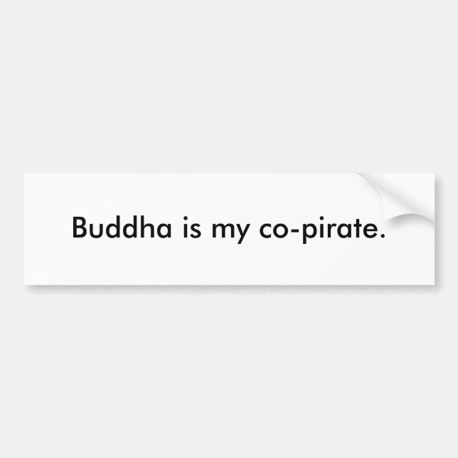 Buddha är min co-pirate. bildekal (Framsidan)