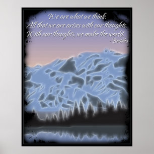 Buddha är vi vad vi tänker affischen poster