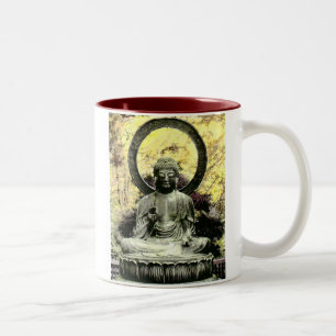 Buddha avfyrar himmel, Golden Gate Park. Två-Tonad Mugg