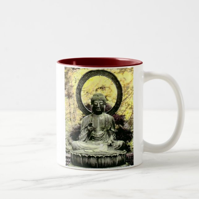 Buddha avfyrar himmel, Golden Gate Park. Två-Tonad Mugg (Höger)