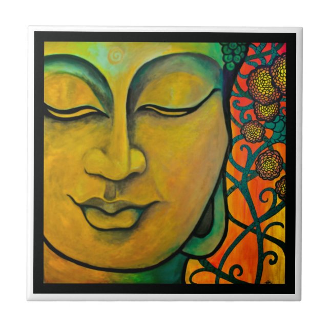 buddha belägger med tegel kakelplatta (Framsidan)